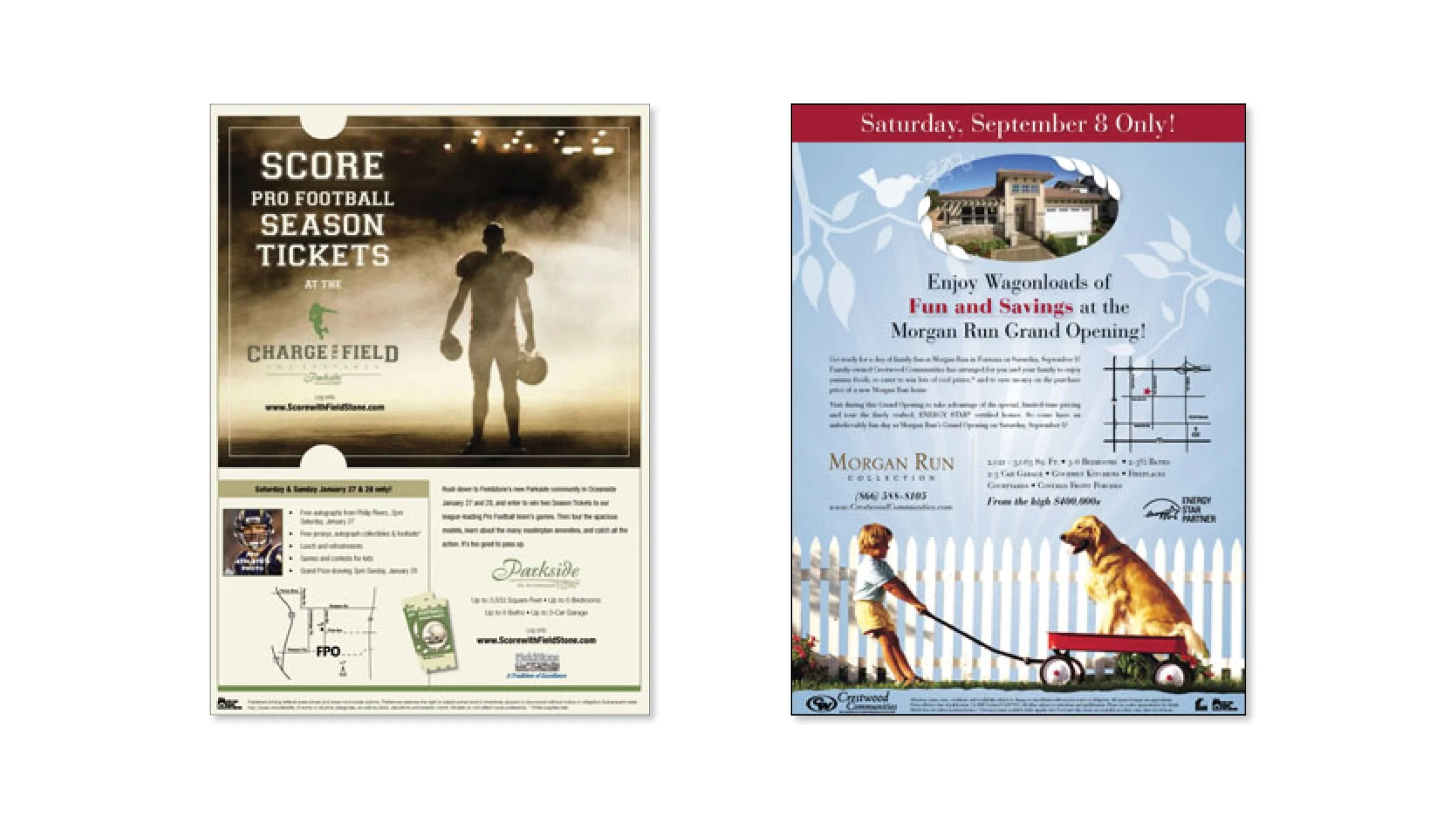 Parkside and Morgan Run Print Ads