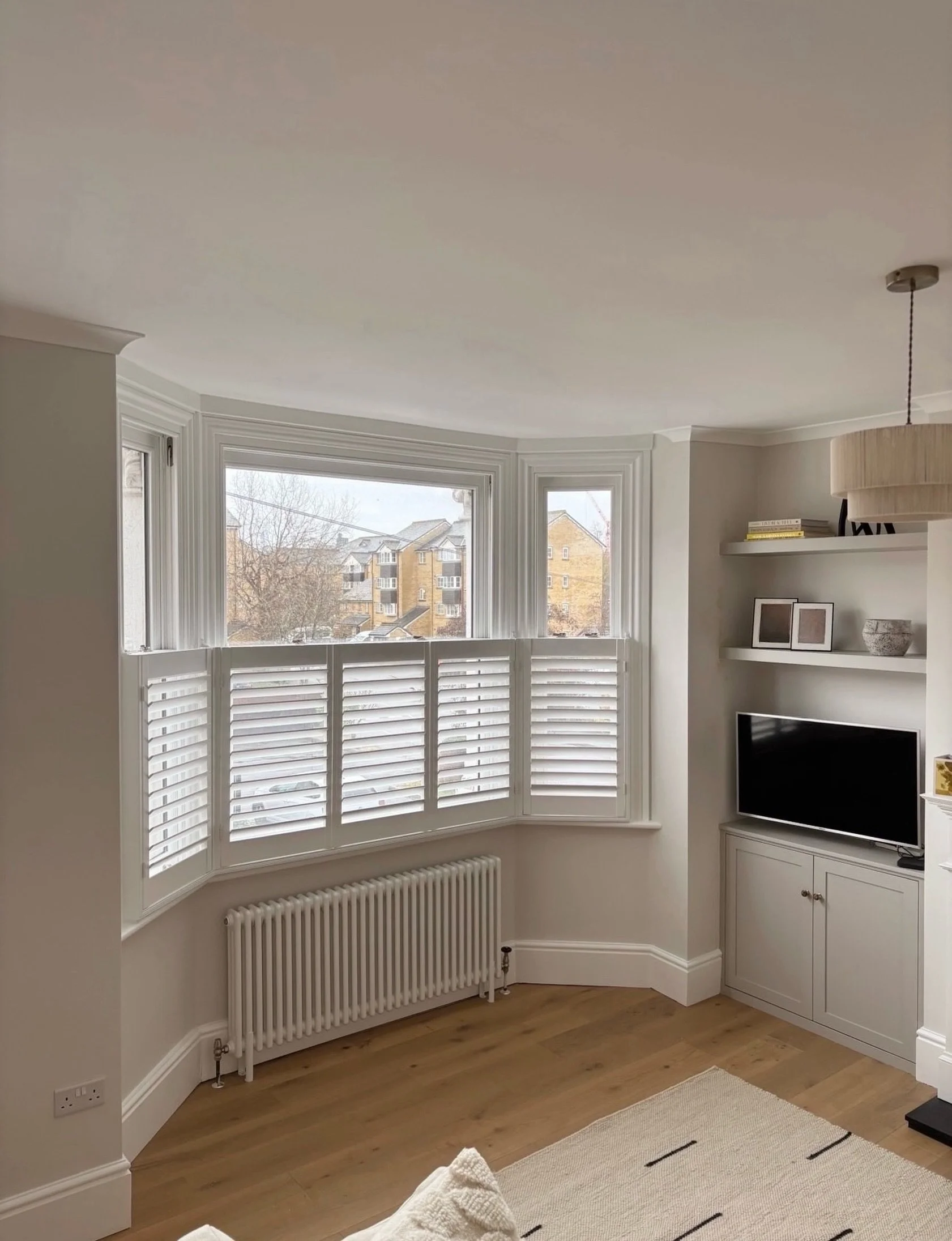 Sometimes less is more! And with Caf&eacute; Style shutters, this is definitely the case.

Covering the lower half of the window gives you privacy when you need it, while keeping the top open to let in plenty of natural light. 

The perfect balance! 