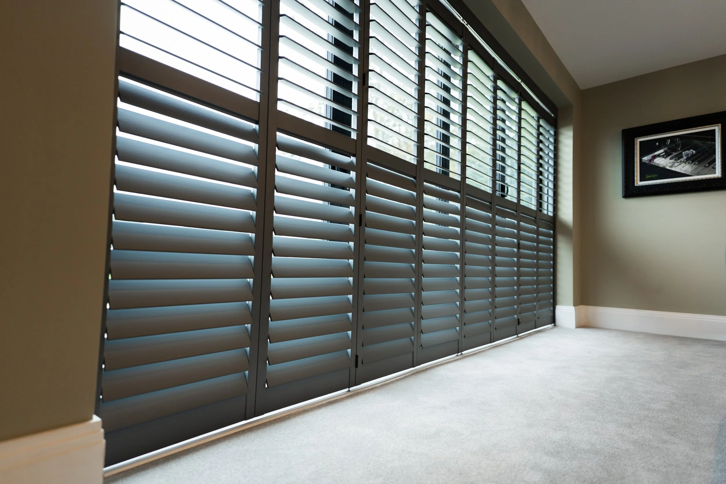 shutters in a patio door area