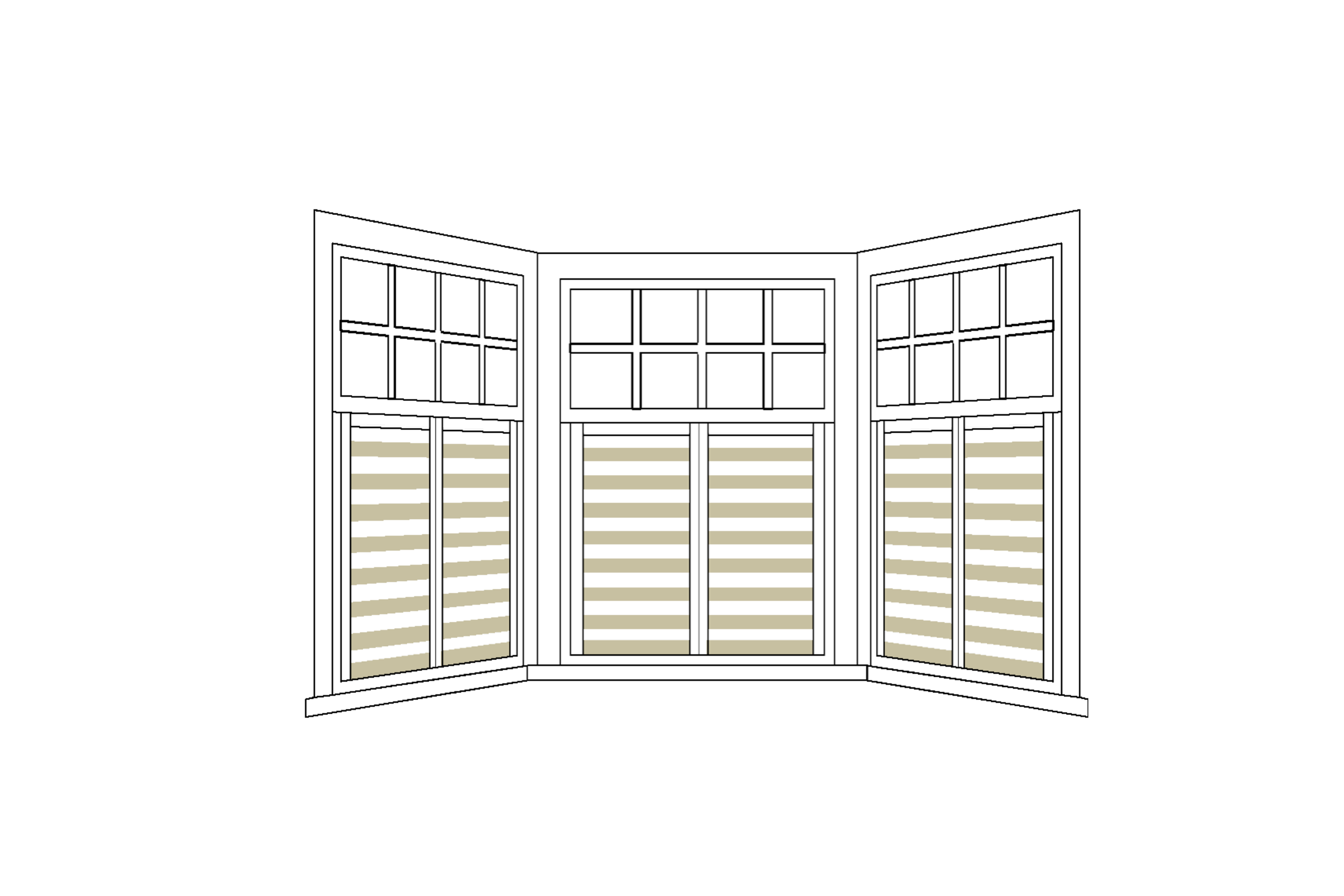 3D rendering of a rectangular window with vertical and horizontal bars dividing it into sections, with reflections on its surfaces.