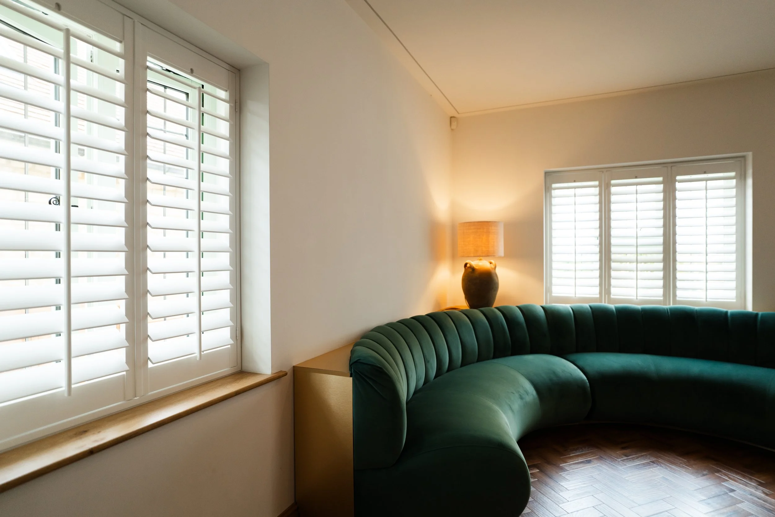 Lounge window shutters