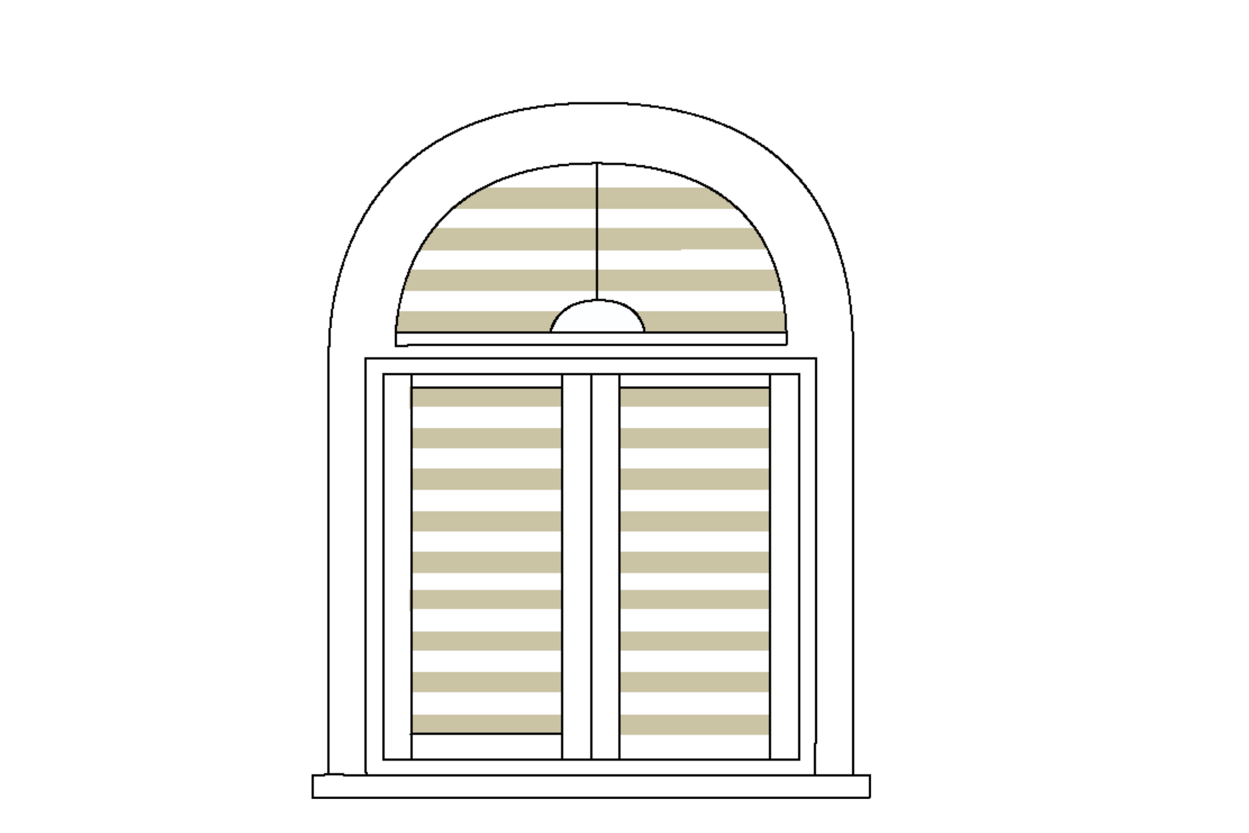 A digital illustration of a traditional striped sauna outfit, featuring a beige and white striped shirt, matching striped shorts, and a striped towel or wrap.