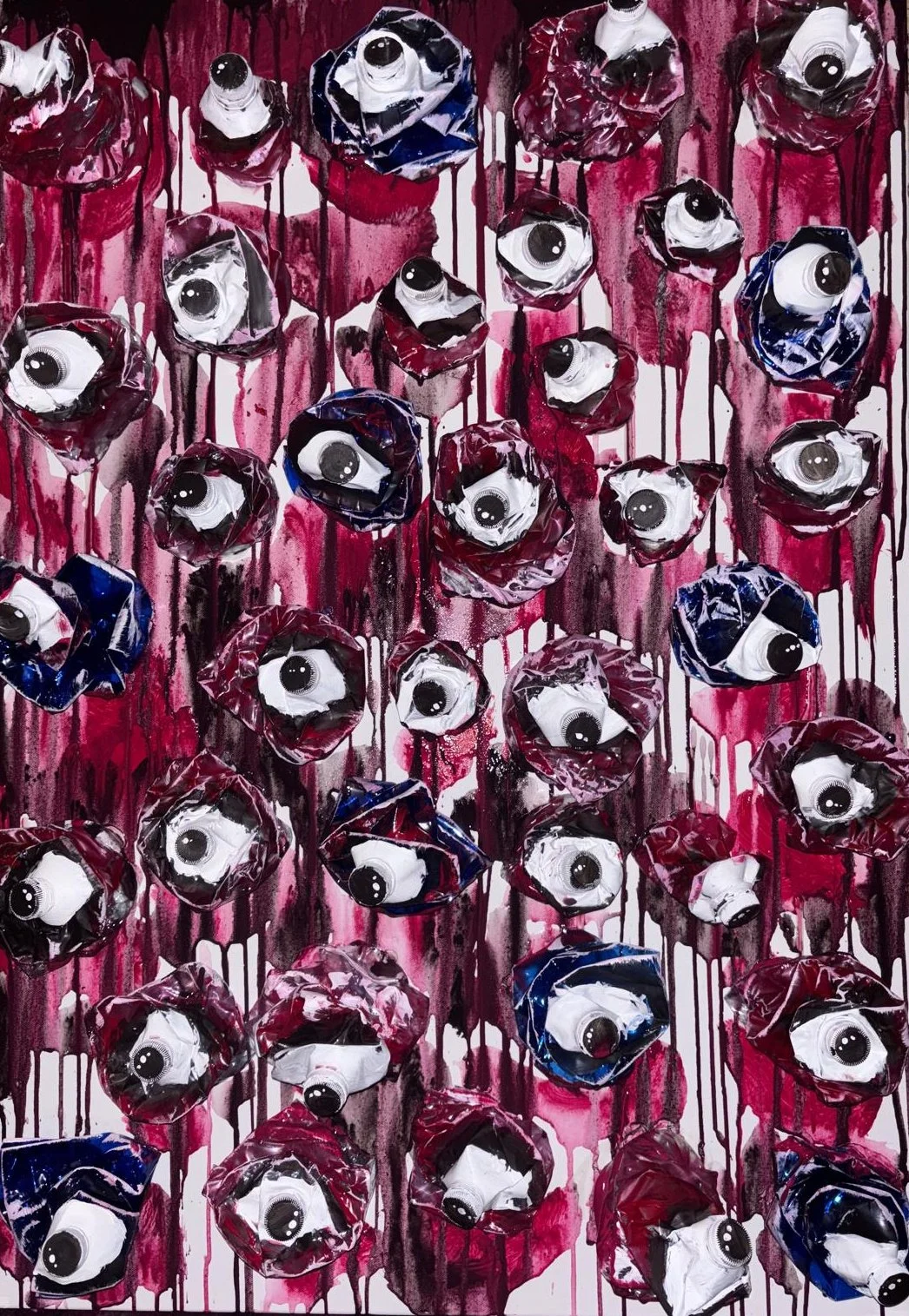 "Lacrimare" – mixed media on canvas, 70x100cm