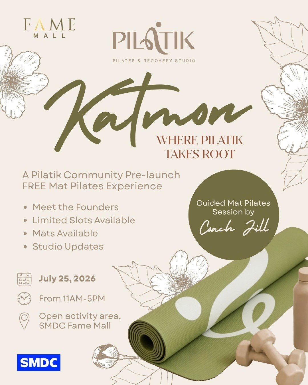 Before Pilatik officially opens its doors, we&rsquo;re inviting you to be part of something special. 🤍

Meet KATMON, a free community mat Pilates experience inspired by strong beginnings, intentional movement, and growing together.

Named after the 