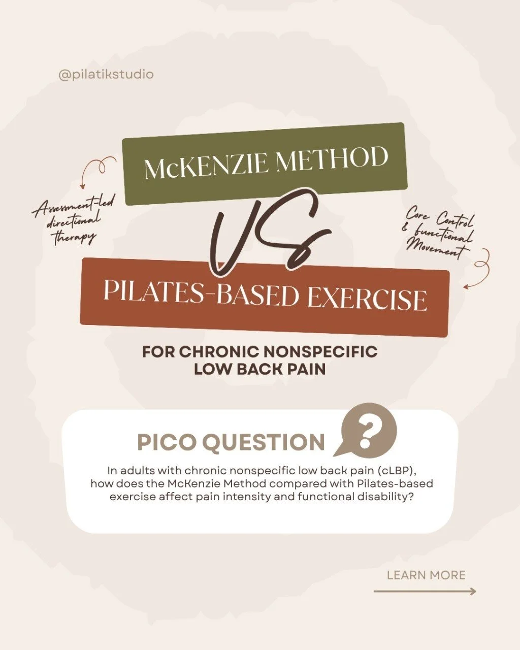 Different approaches. Shared goal: helping you move better. 

This World PT Day, we&rsquo;re highlighting research by one of our founders, Dani, as she shares insights from a research article she selected and reviewed comparing the McKenzie Method an