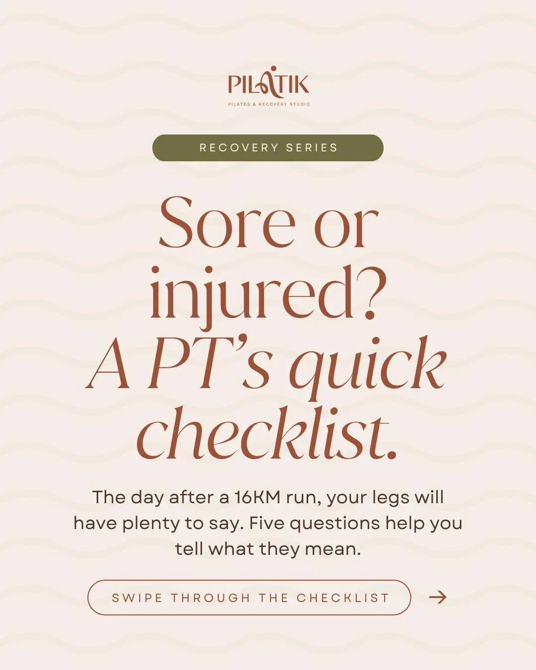 Joined a fun run this weekend? How are your legs feeling today? 👀

A little soreness is normal. But sharp pain, swelling, numbness, or symptoms that keep getting worse? That&rsquo;s your cue to pay closer attention.

Swipe through our 5-question rec