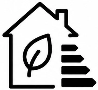 Icono de edificio ecológico