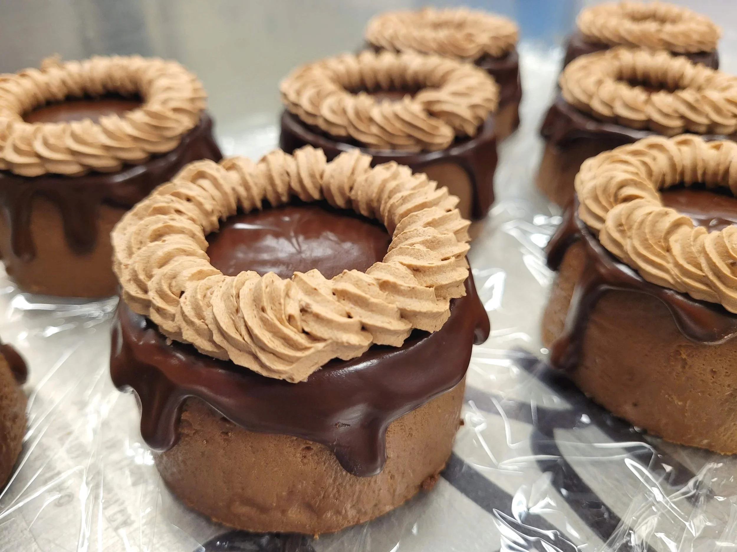 Individual Chocolate Mousse Cheesecakes