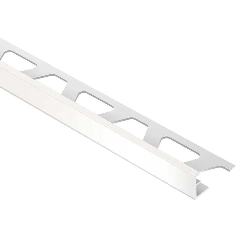 Schluter - SCHIENE Wall Tile Edging Trim Aluminum Matte White 1/2" (12.5 mm) x 8' 2-1/2"