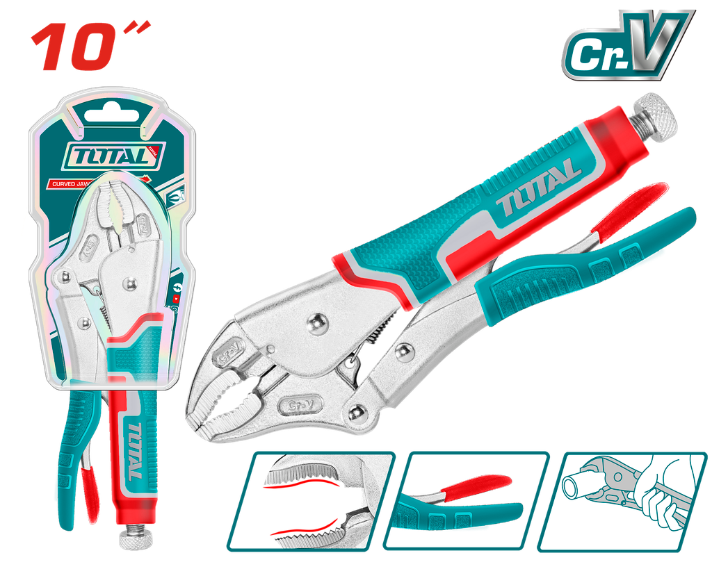 Total tools [THT191001] 10" Industrial Curved jaw lock plier