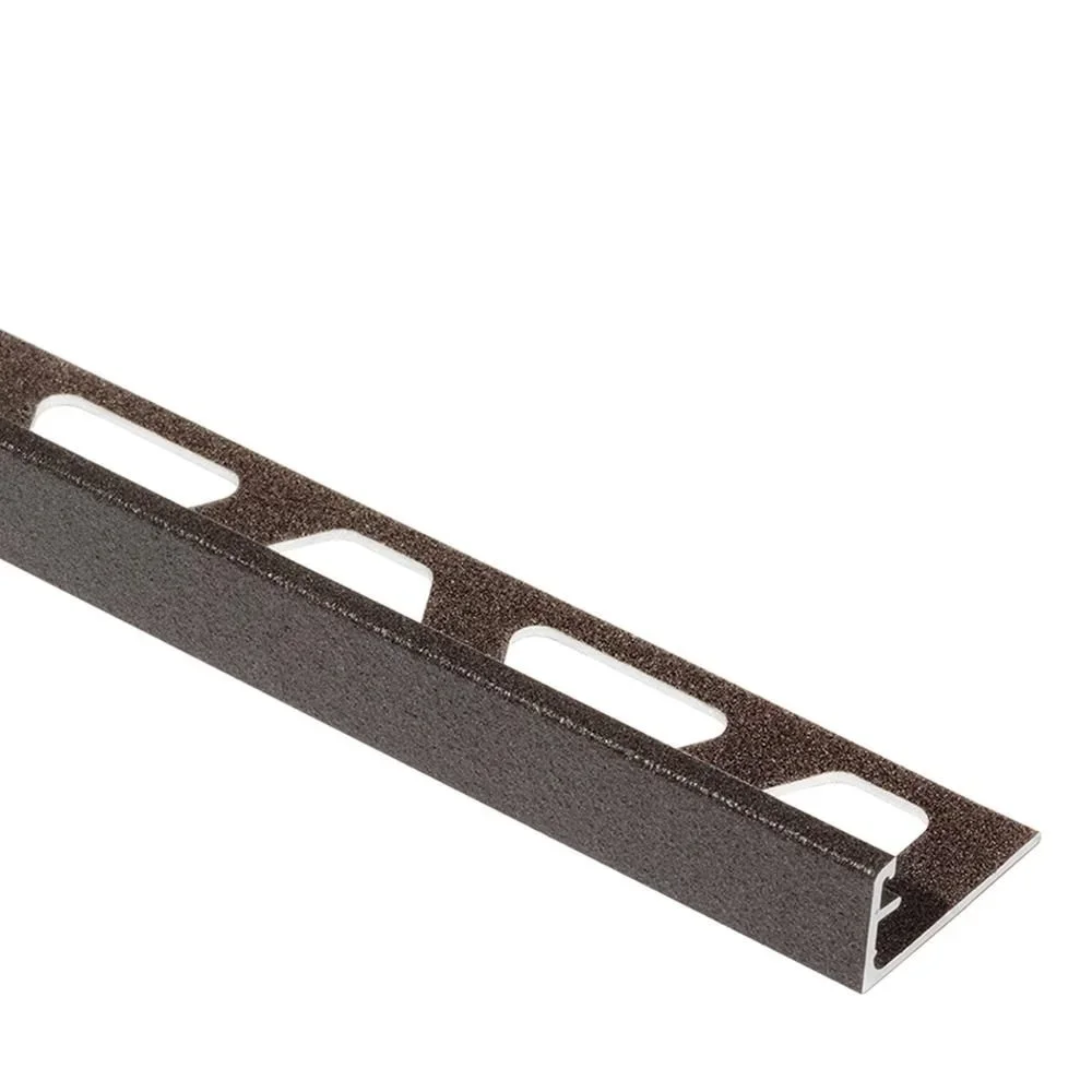 Schluter - SCHIENE Wall Tile Edging Trim Aluminum Dark Anthracite 5/16" (8 mm) x 8' 2-1/2"