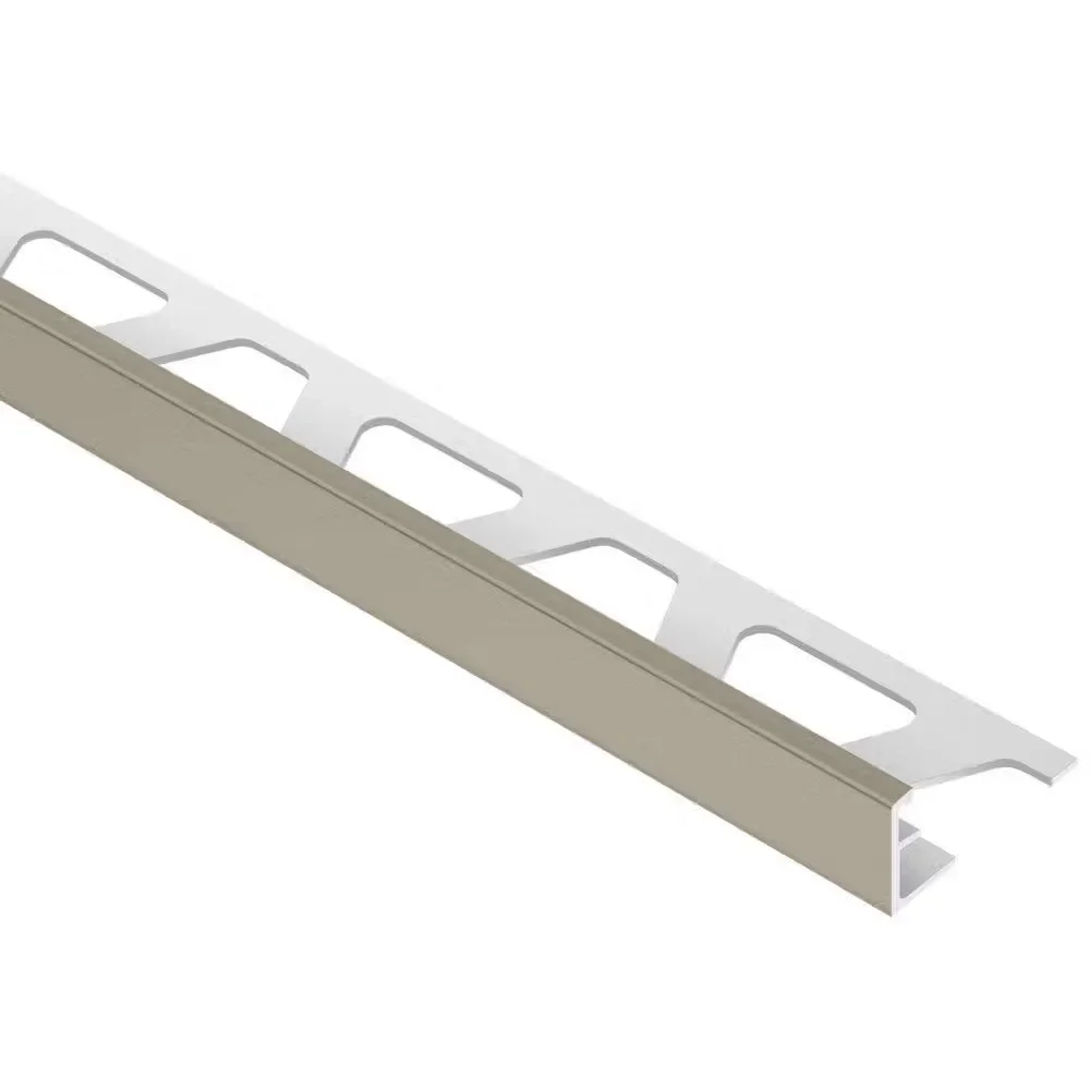 Schluter - JOLLY-P Wall Tile Edging Trim - PVC Plastic Grey 1/2" (12.5 mm) x 8' 2-1/2"