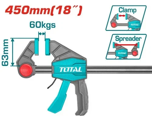 Total tools [THT1340603] 18" Quick bar clamp
