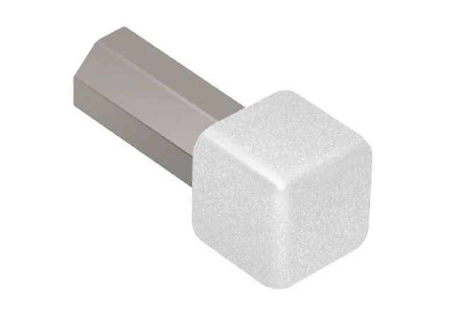 Schluter - RONDEC Inside Corner 90° - Aluminum Anodized Brushed Chrome 3/8" (10 mm)