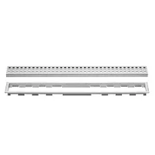 Schluter - KERDI-LINE Linear Floor Drain with Square Grate Design - Brushed Stainless Steel (V4) 3/4" x 27-9/16"