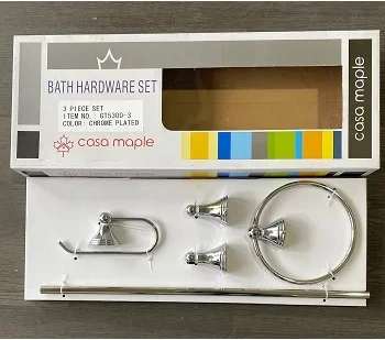 3 Piece Shower Set, Casa Maple series - Round