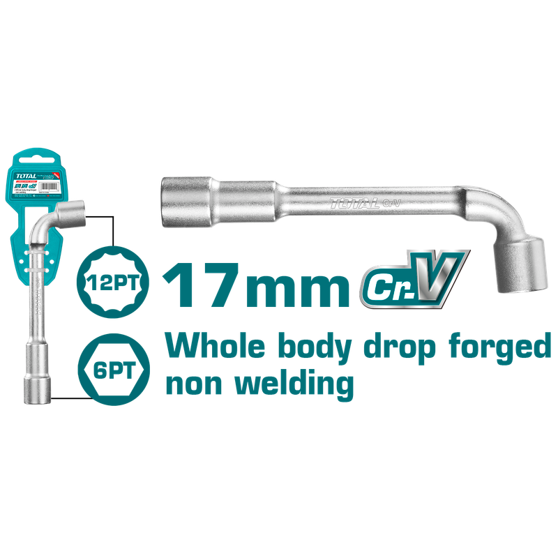 Total tools [THWL1706] 17MM L-Angled socket wrench