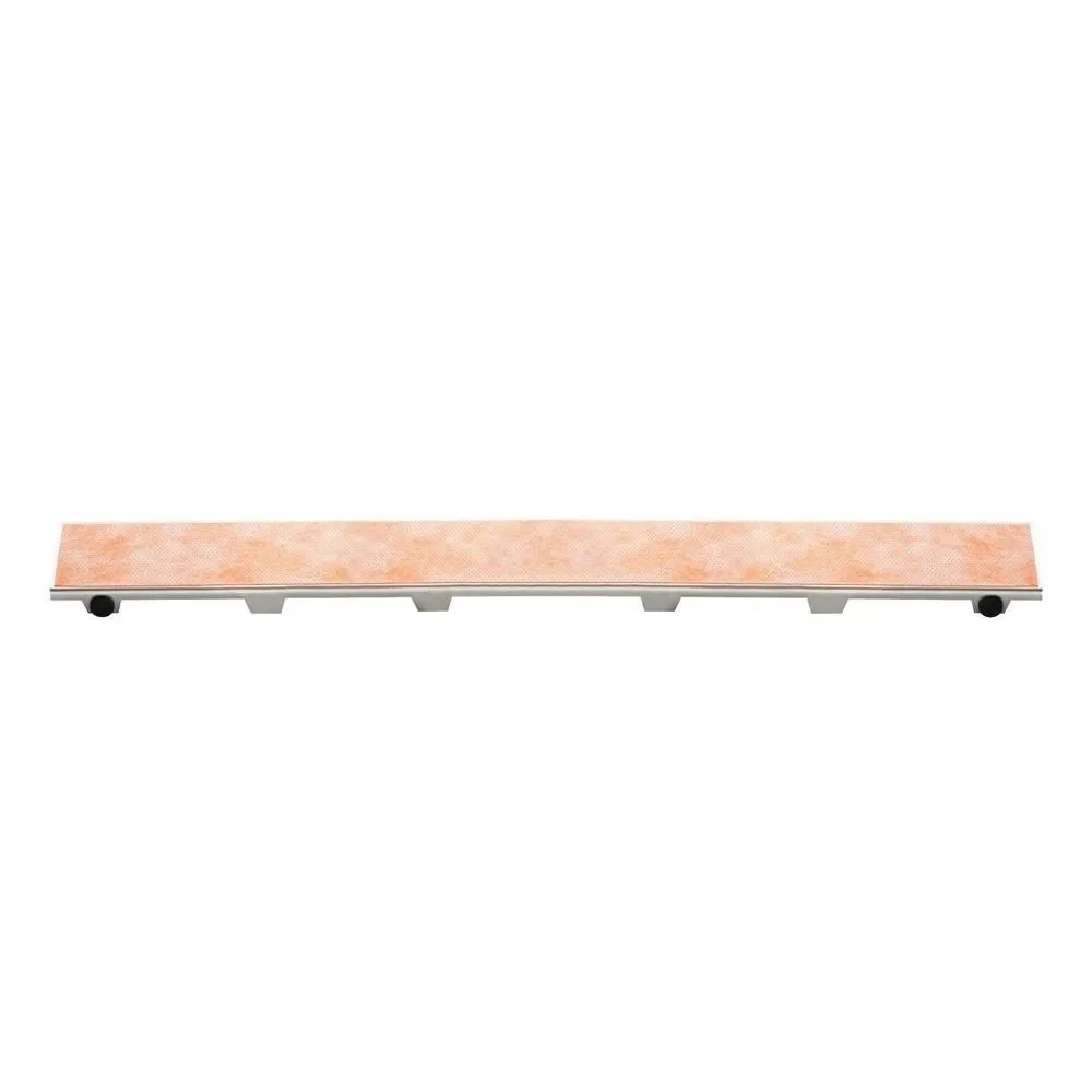 Schluter - KERDI-LINE Linear Floor Drain with Frameless Tileable Grate Design - Brushed Stainless Steel (V4) 1-1/8" x 19-11/16