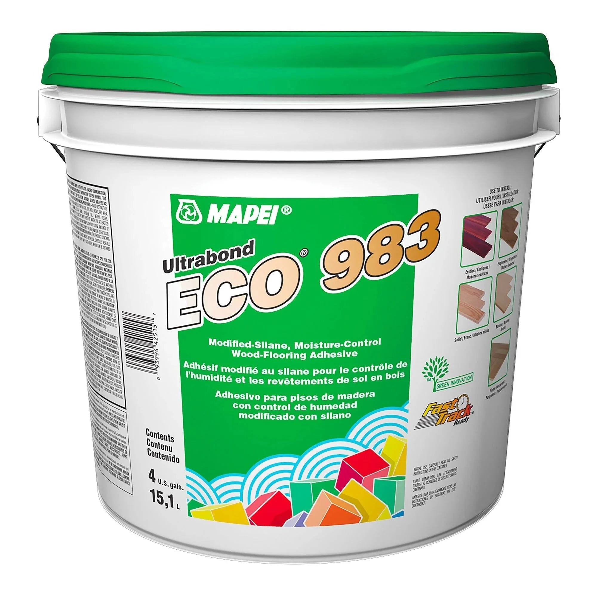 Mapei - Ultrabond ECO 983 Modified-Silane Moisture-Control Wood-Flooring Adhesive - 15.1 L