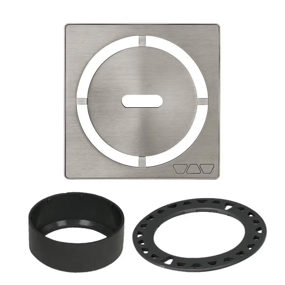 Schluter - KERDI-DRAIN Square Grate Kit Pure - Stainless Steel (V2) Brushed Nickel 4"