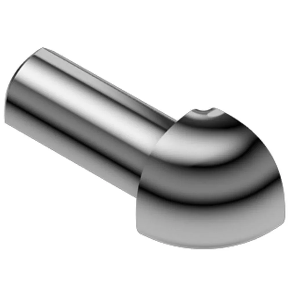 Schluter - RONDEC Outside Corner 90° - Aluminum Anodized Polished Chrome 3/8" (10 mm)
