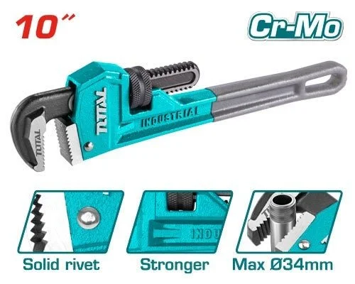 Total tools [THT171006] 10" Pipe wrench (Coated Handle)