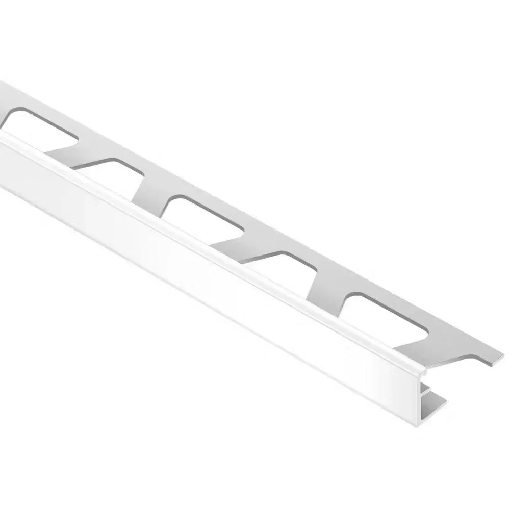 Schluter - SCHIENE Wall Tile Edging Trim Aluminum Bright White 5/16" (8 mm) x 8' 2-1/2"