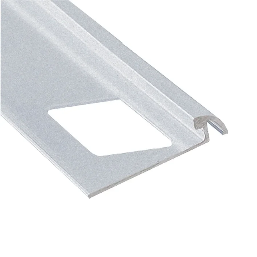 Prova - Round Tile Edge, Satin Clear Anodized - 5/16" x 8'