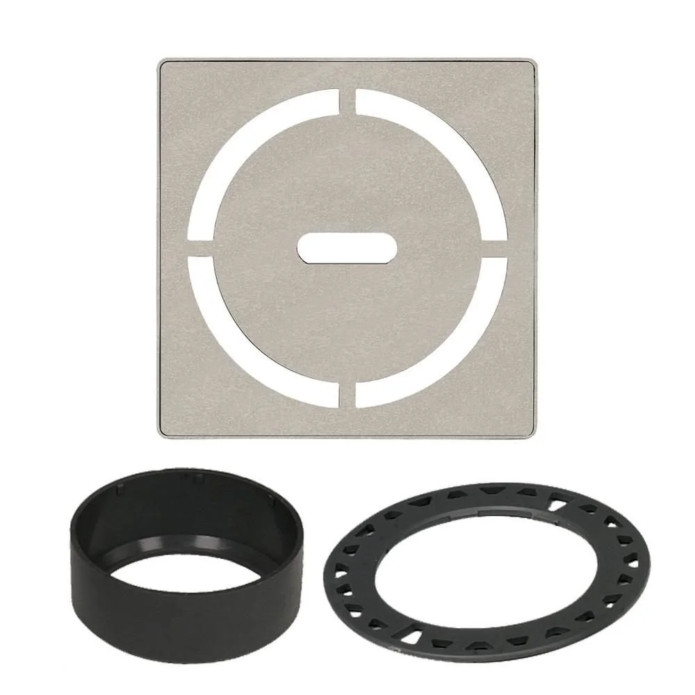 Schluter - KERDI-DRAIN Square Grate Kit Pure - Stainless Steel (V2) Greige 4"