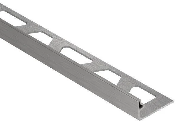Schluter - JOLLY Wall Tile Edge Trim Brushed Stainless Steel 7/16" (11 mm) x 8' 2-1/2"