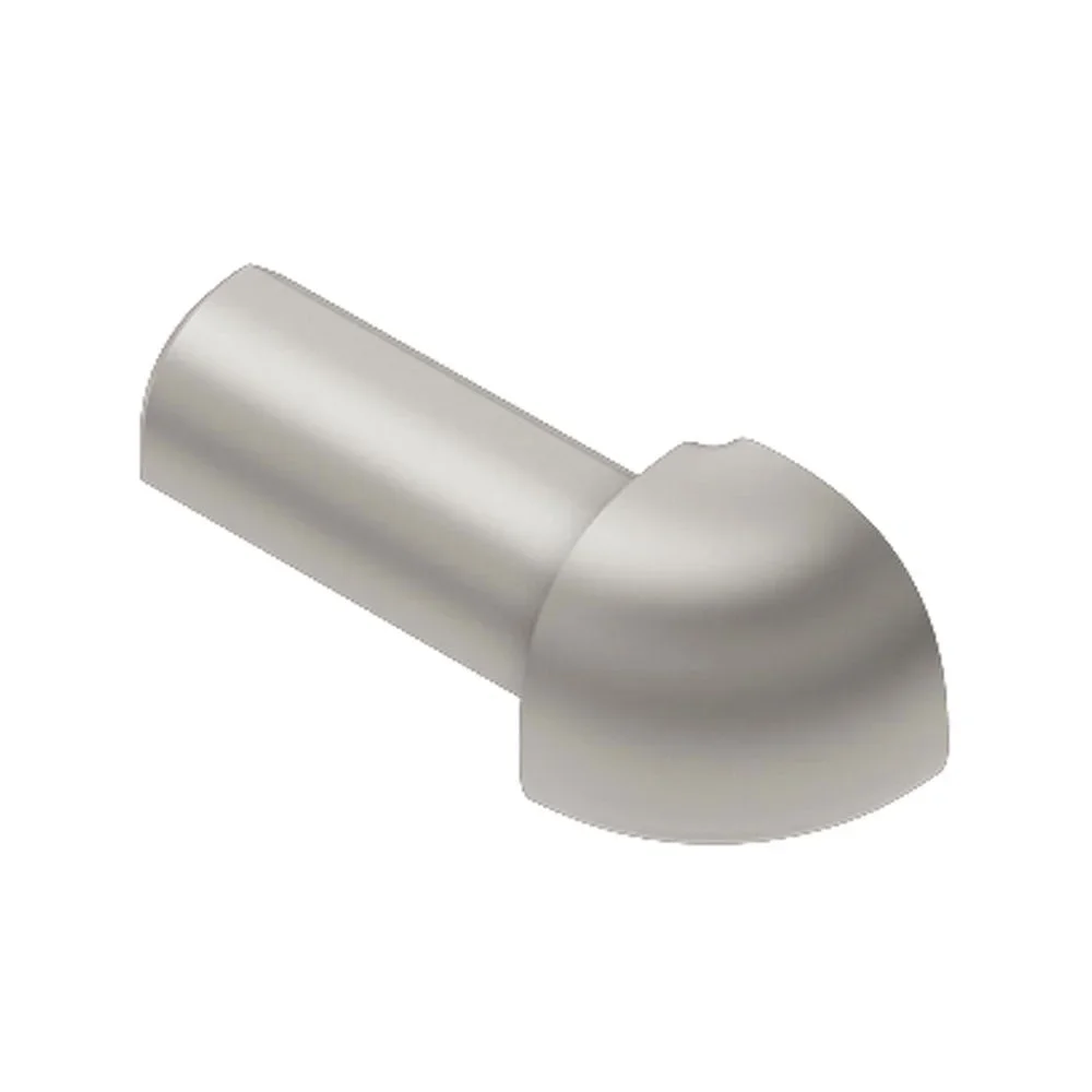 Schluter - RONDEC Outside Corner 90° - Aluminum Anodized Matte Nickel 1/2" (12.5 mm)