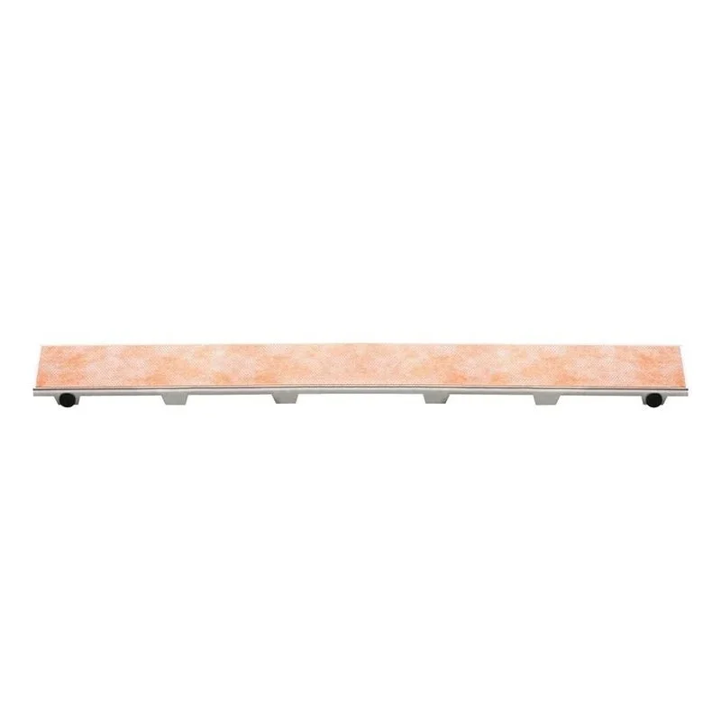 Schluter - KERDI-LINE Linear Floor Drain with Frameless Tileable Grate Design - Brushed Stainless Steel (V4) 1-1/8" x 66-7/8"