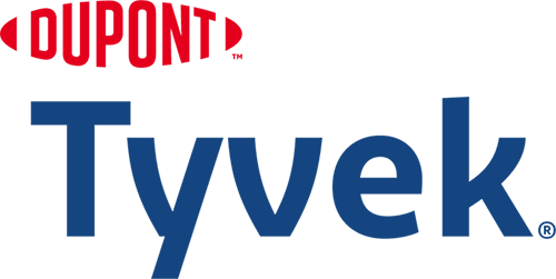 DuPont Tyvek logo on a black background.