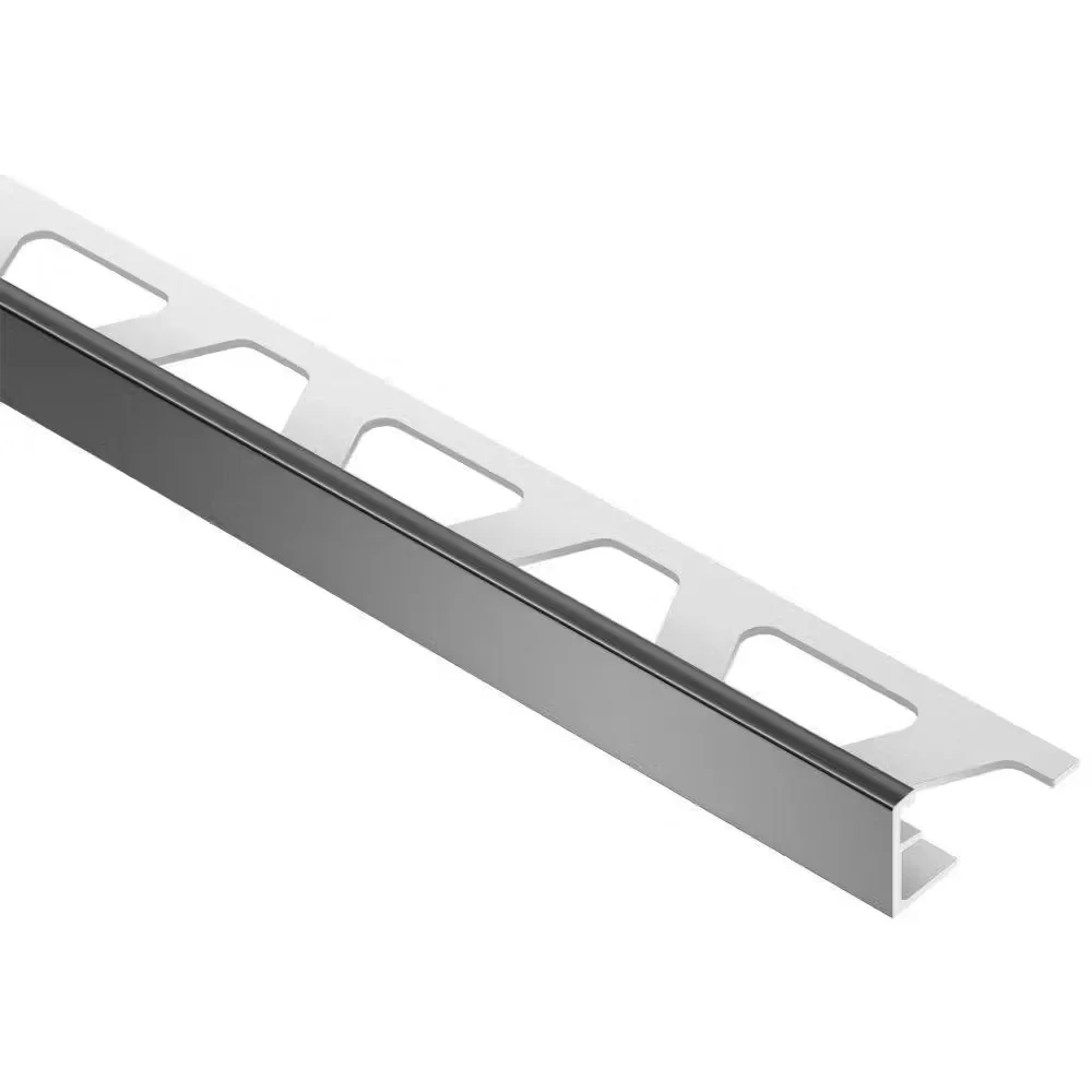 Schluter - JOLLY-P Wall Tile Edging Trim - PVC Plastic Black 1/2" (12.5 mm) x 8' 2-1/2"