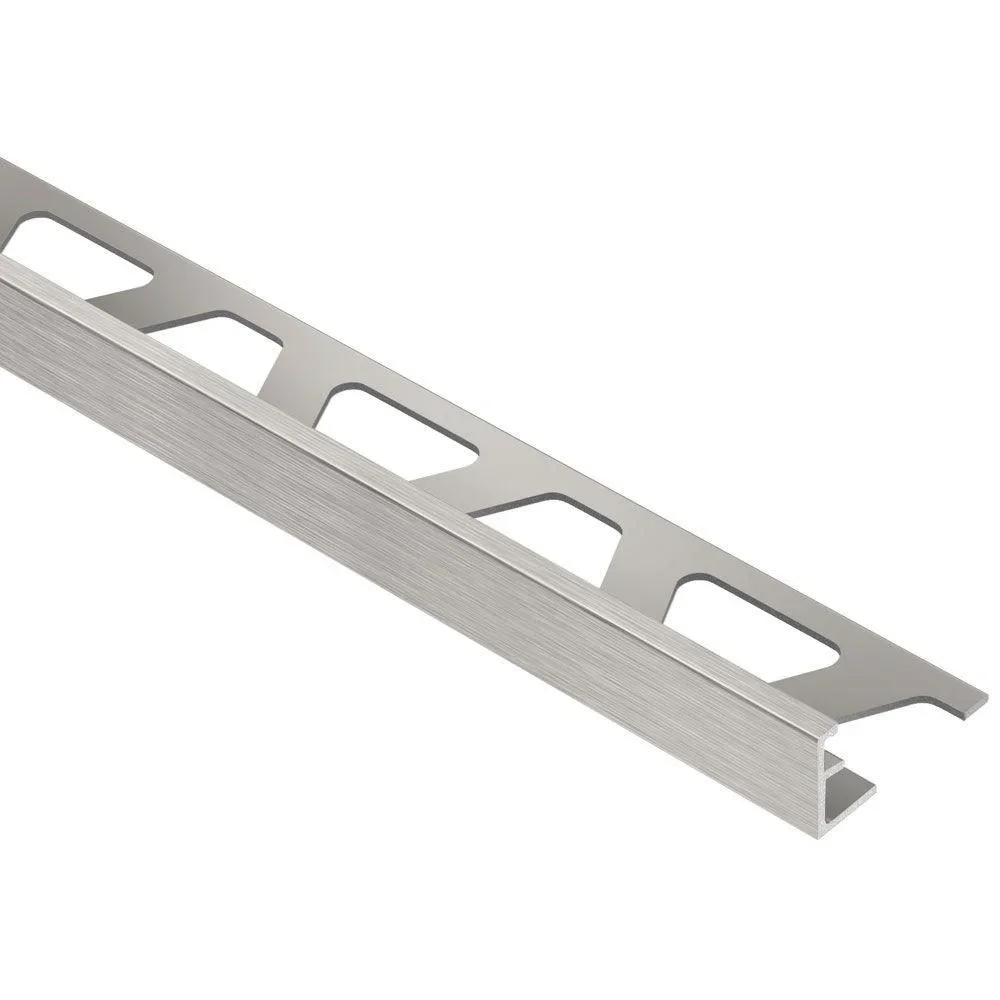 Schluter - SCHIENE Floor/Wall Tile Edging Trim Anodized Aluminum Brushed Nickel 3/8" (10 mm) x 8' 2-1/2"