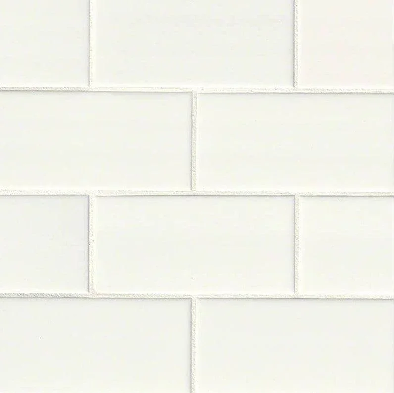 MSI White Glossy Subway Tile 3" x 6"