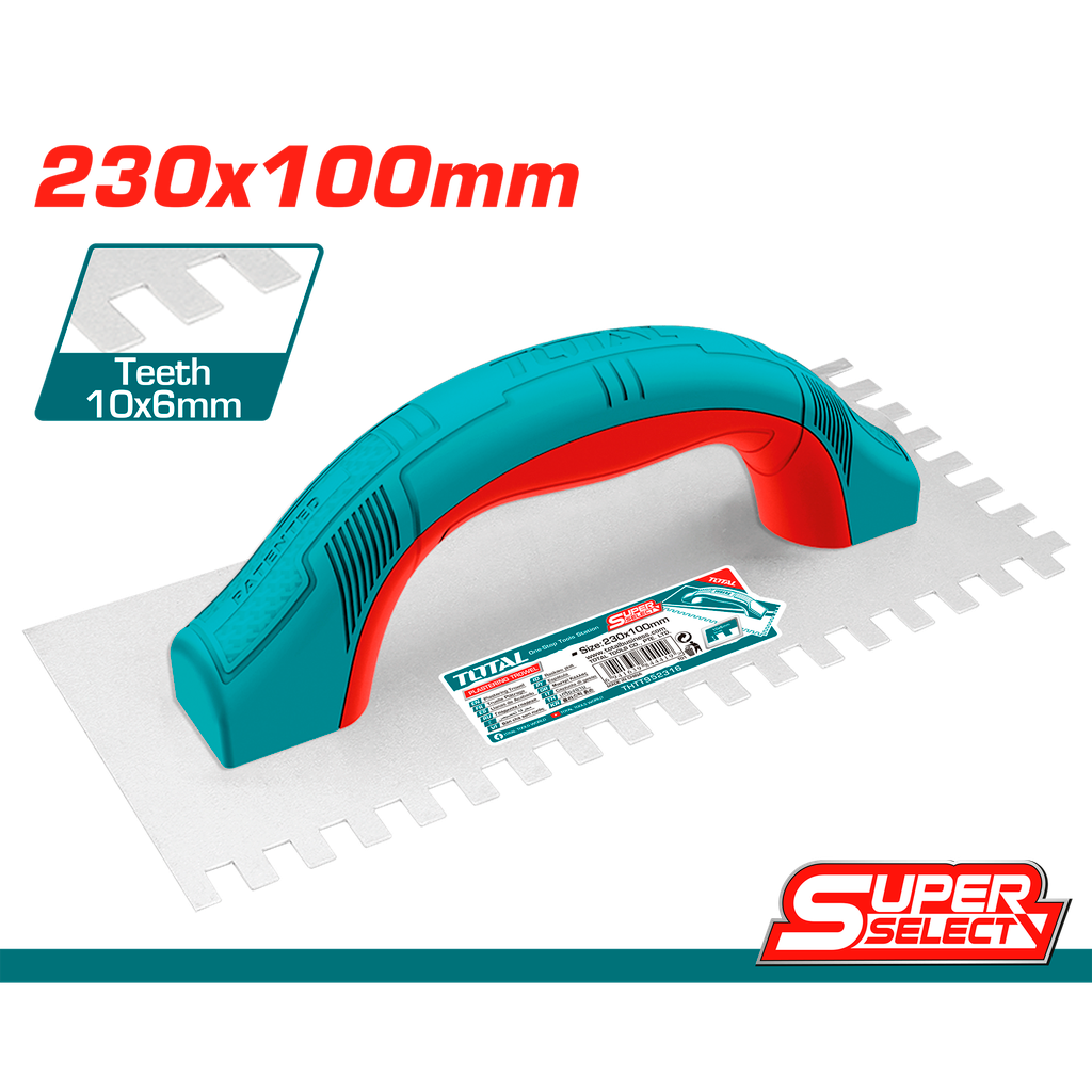 Total tools [THTT952316] 9"X4" Plastering trowel with teeth