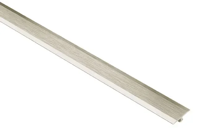 Schluter - VINPRO-T Retrofit Resilient T-Molding Profile Anodized Aluminum Brushed Nickel 1/8" (3 mm) x 17/32" x 8' 2-1/2"