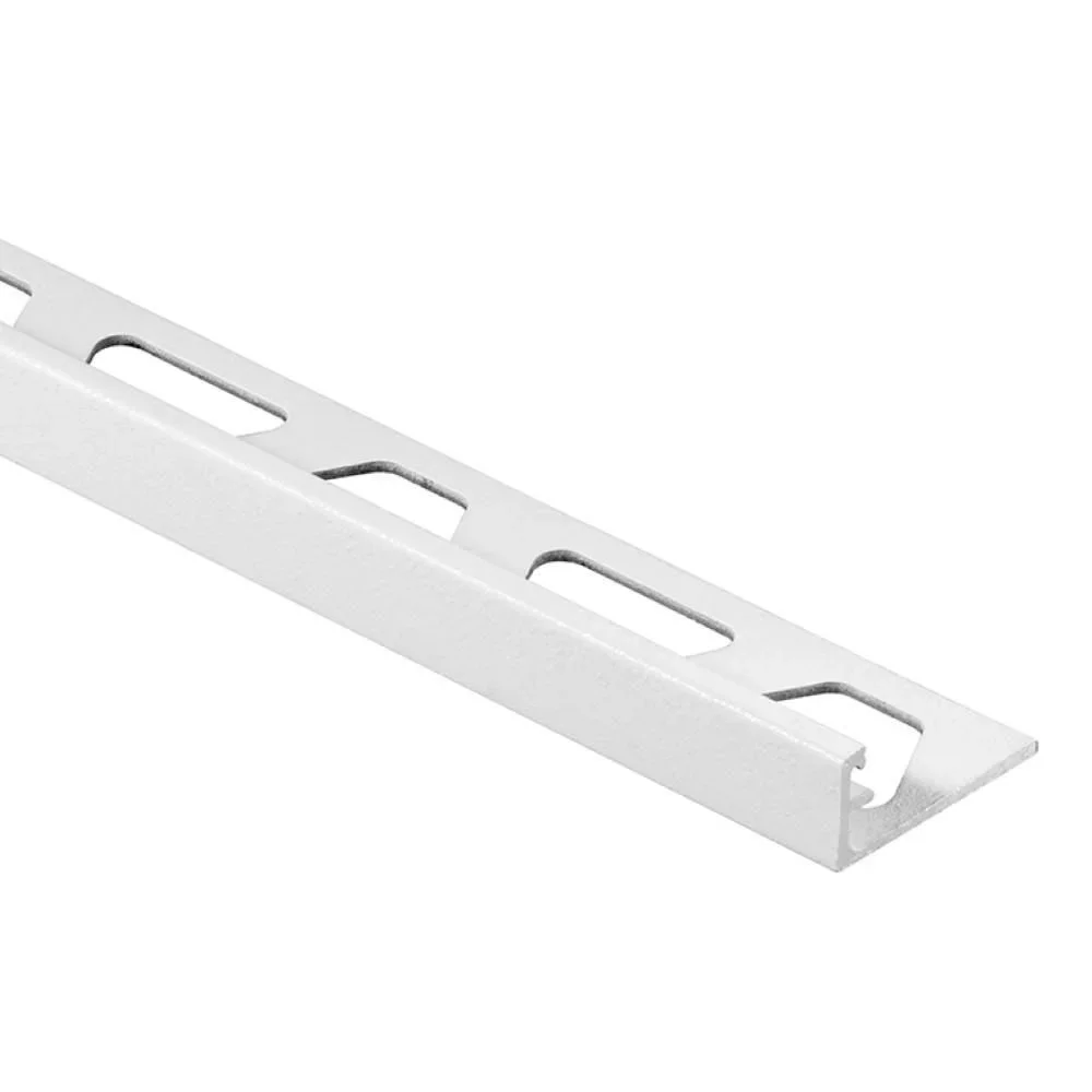 Schluter - SCHIENE Wall Tile Edging Trim Aluminum Matte White 7/16" (11 mm) x 8' 2-1/2"