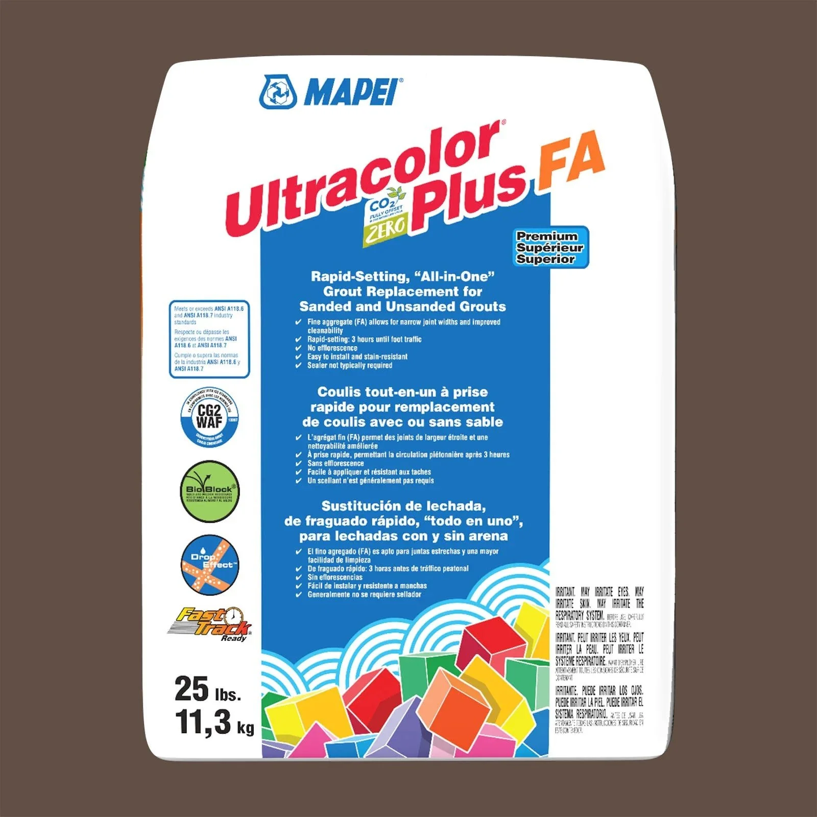 Mapei - Ultracolor Plus FA Rapid-Setting All-in-One Grout #5107 Iron 25 lb