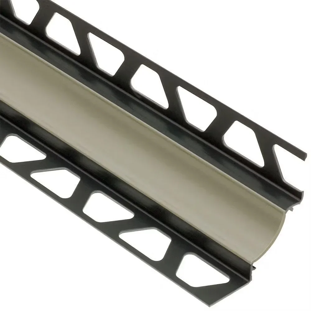 Schluter - DILEX-HKW Cove-Shaped Profile with 11/16" Radius - PVC Plastic Grey 11/32" (9 mm) x 11/32" x 8' 2-1/2"