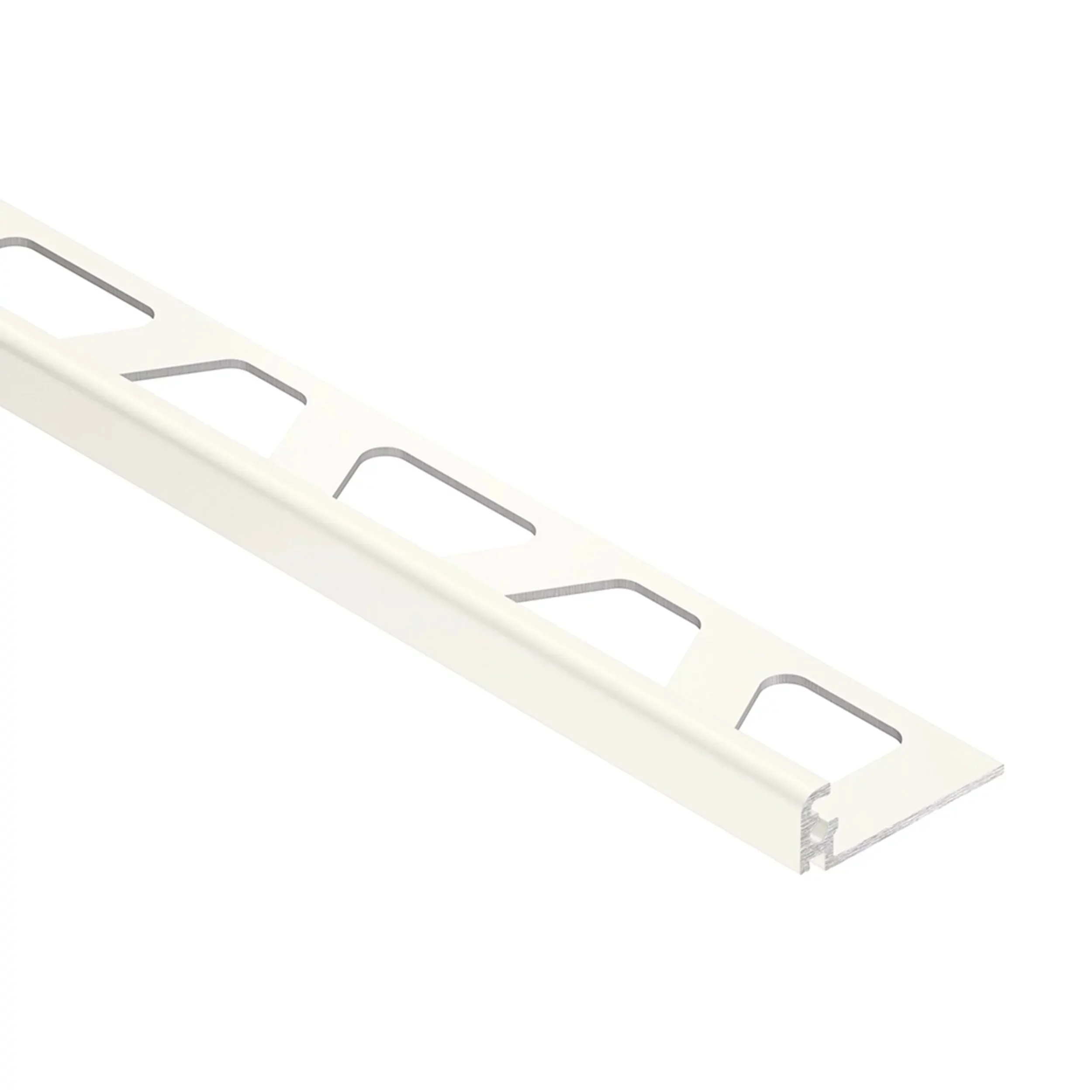 Schluter - JOLLY Wall Tile Edge Trim Aluminum Bright White 5/16" (8 mm) x 8' 2-1/2"