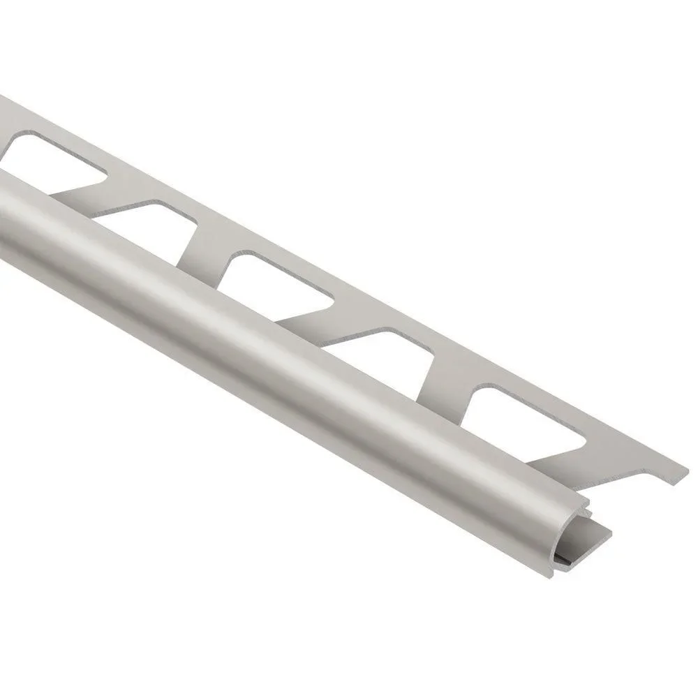 Schluter - RONDEC Bullnose Trim - Aluminum Anodized Matte Nickel 1/2" (12.5 mm) x 8' 2-1/2