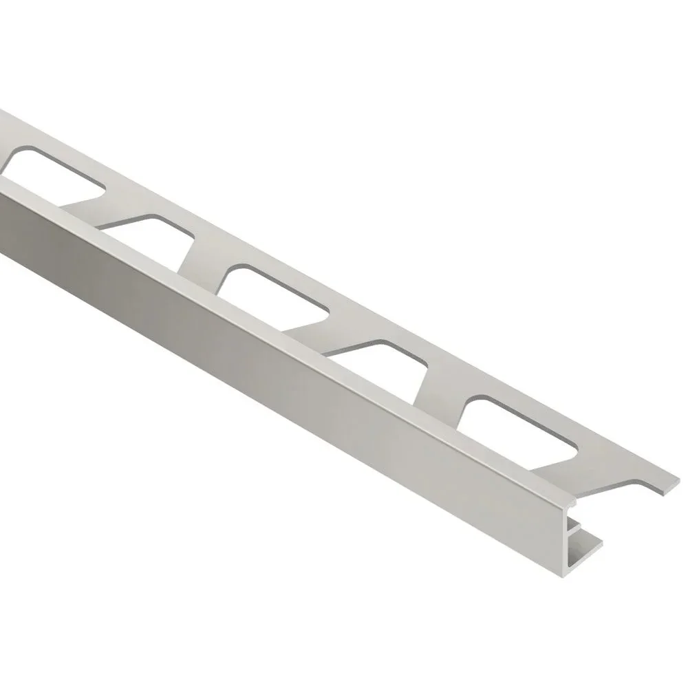 Schluter - SCHIENE Floor/Wall Tile Edging Trim Anodized Aluminum Matte Nickel 1/4" (6 mm) x 8' 2-1/2"