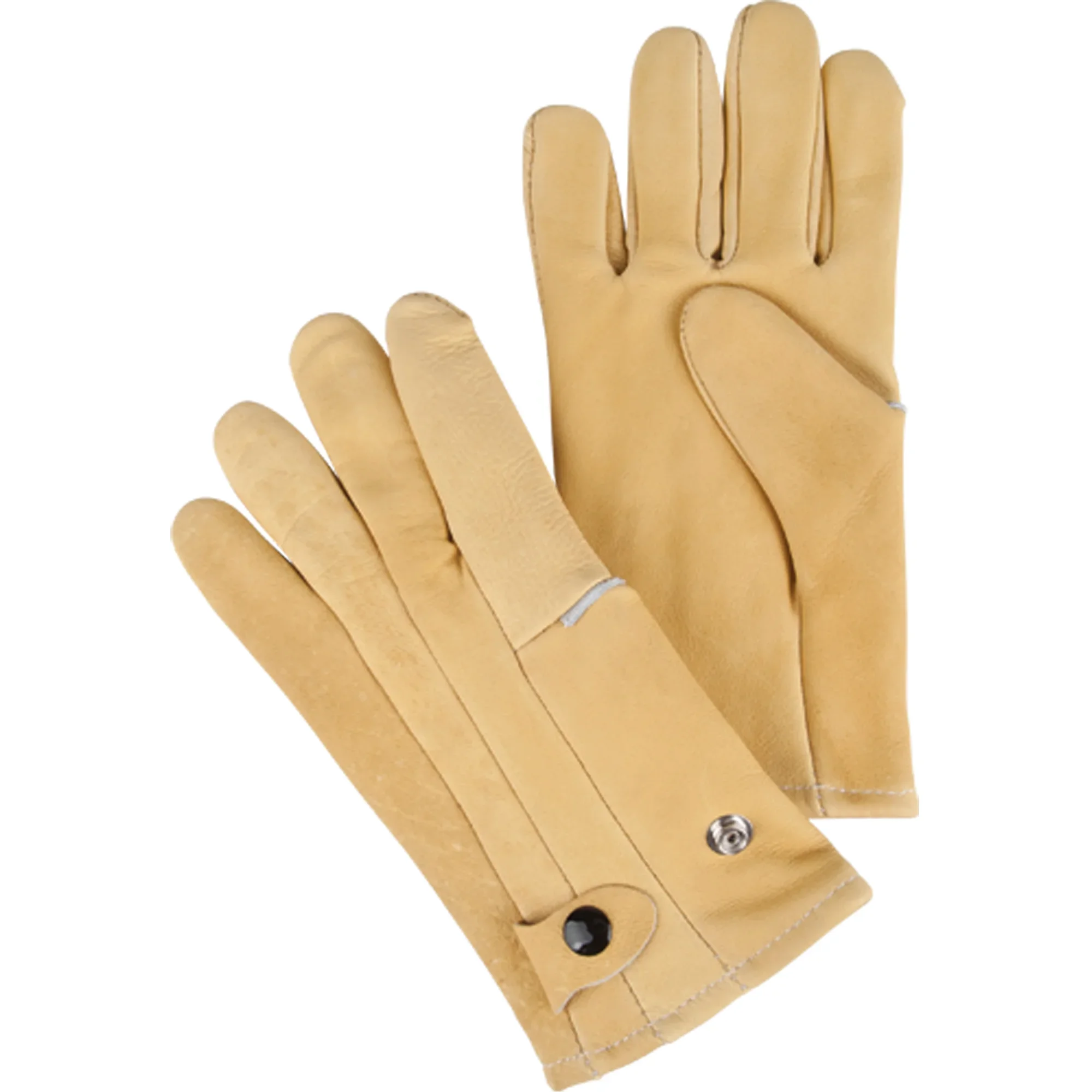 Natpro Driver's Style Gloves, Large, Grain Cowhide Palm, Fleece Inner Lining