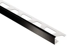 Schluter - JOLLY-P Wall Tile Edging Trim - PVC Plastic Black 3/8" (10 mm) x 8' 2-1/2"