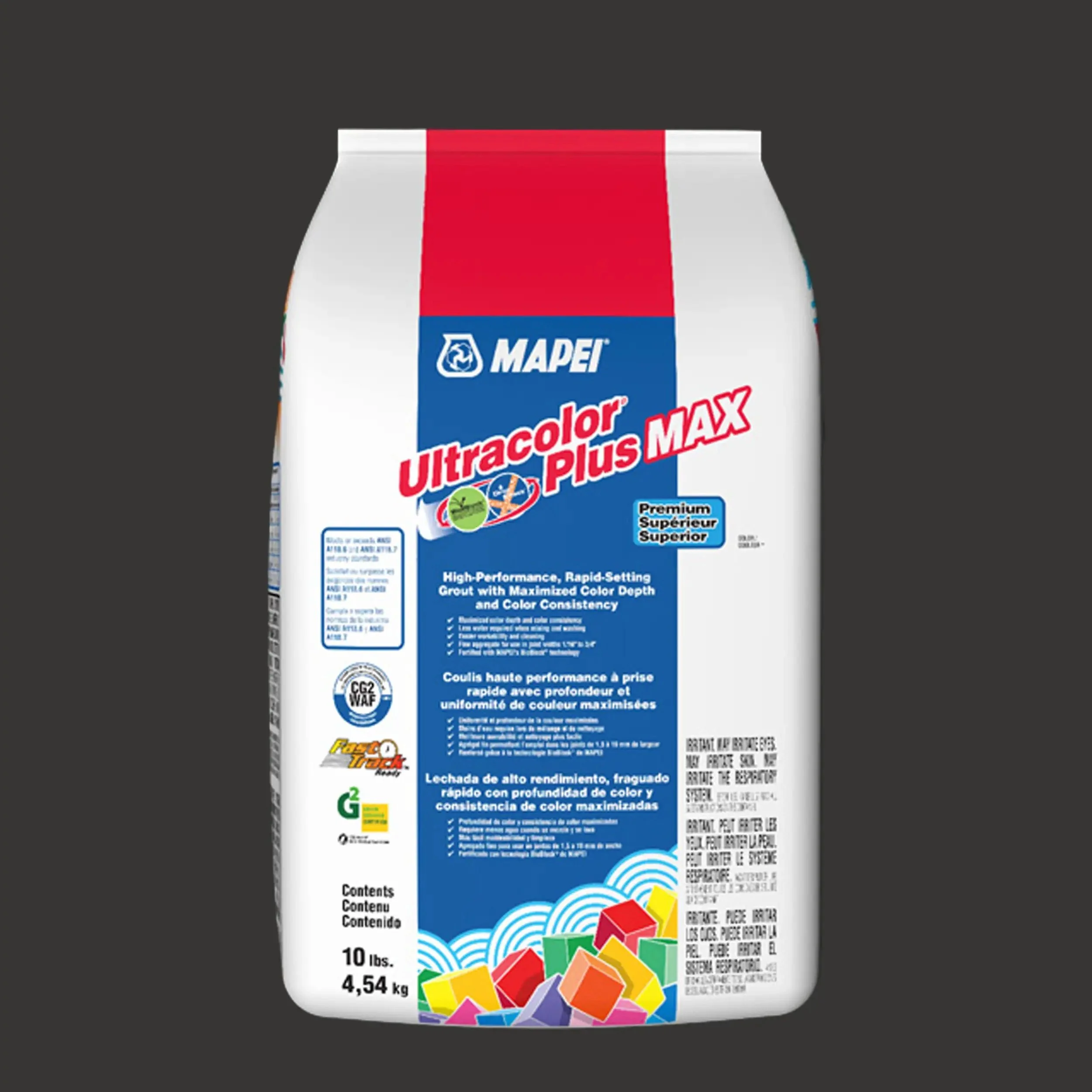 Mapei - Ultracolor Plus Max High-Performance Rapid-Setting Grout #5118 Jet Black 10 lb