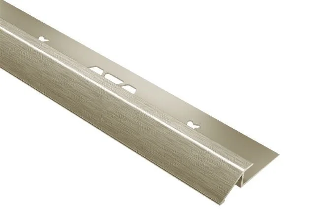 Schluter - VINPRO-U Resilient Surface Reducer Profile Aluminum Anodized Brushed Nickel 1/2" (12.5 mm) x 8' 2-1/2"