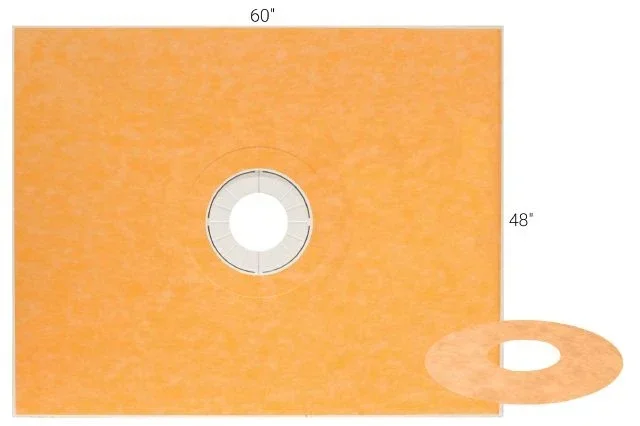 Schluter - KERDI-SHOWER-T Prefabricated Sloped Shower Tray Kit with Center Outlet Position 1-1/4" x 48" x 72"