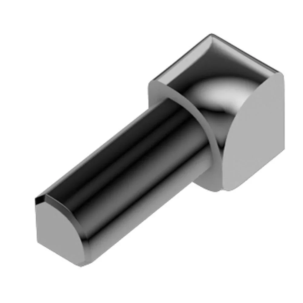 Schluter - RONDEC Inside Corner 90° - Aluminum Anodized Brushed Chrome 1/2" (12.5 mm)